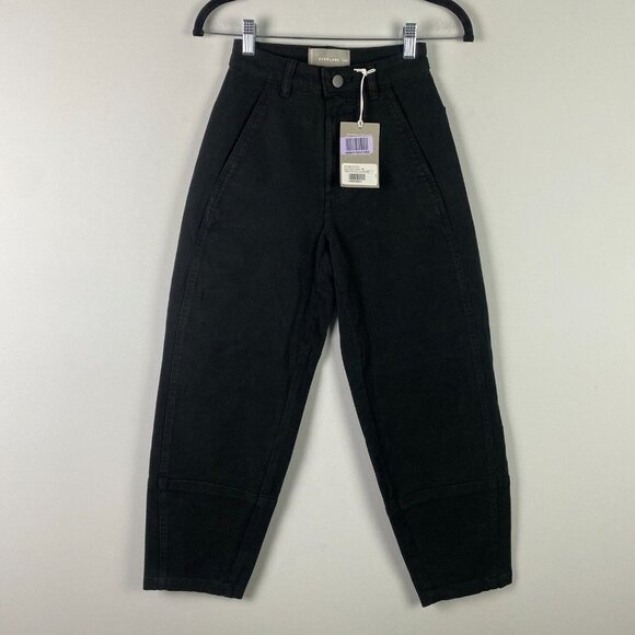 Everlane The Utility Barrel Pant High-Rise Crop in Black Size 000 - Picture 1 of 11